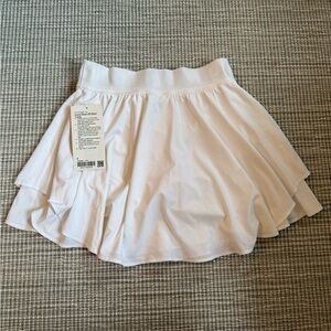 Lululemon Athletica White Court Rival Tennis Skirt NWT
